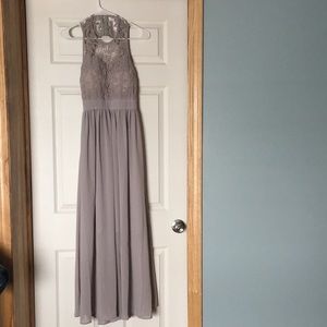 Women Bridesmaid Dress Sleeveless Lace Corset Long